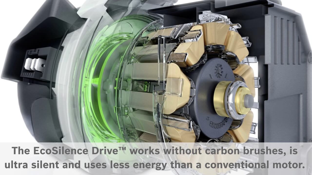 Động cơ EcoSilenceDrive ™: động cơ không chổi than cực bền, tiết kiệm năng lượng và cực kỳ yên tĩnh.