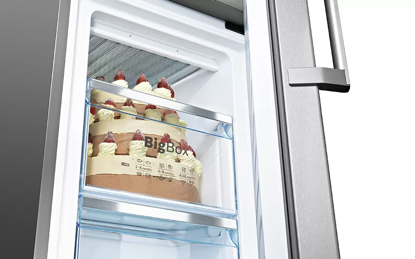 Nhiều không gian cho hàng đông lạnh XXL với ngăn thực phẩm đông lạnh BigBox.